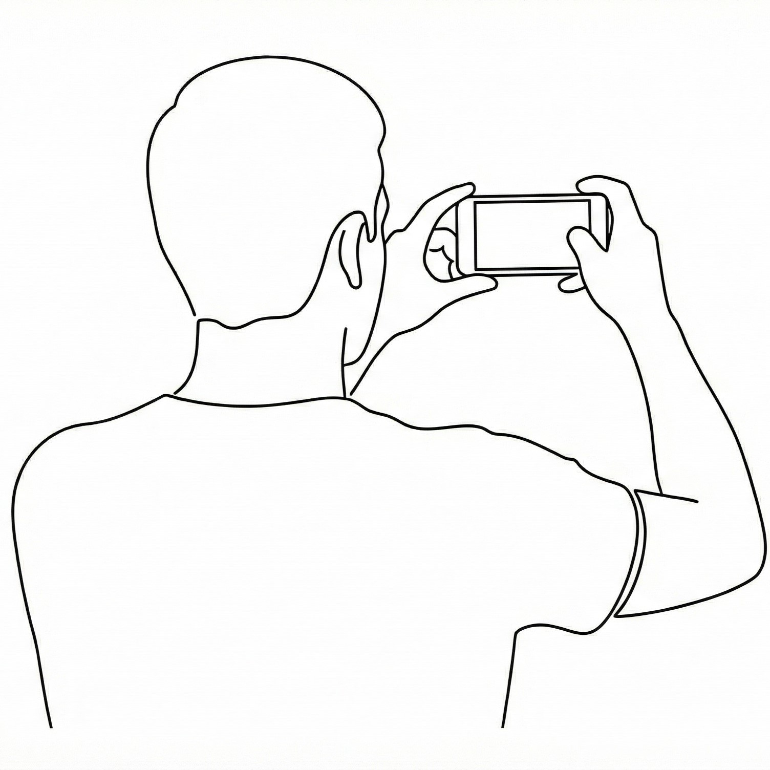 Person using device orientation to explore panorama